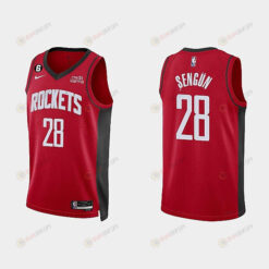 Houston Rockets 28 Alperen Sengun 2022-23 Icon Edition Red Men Jersey