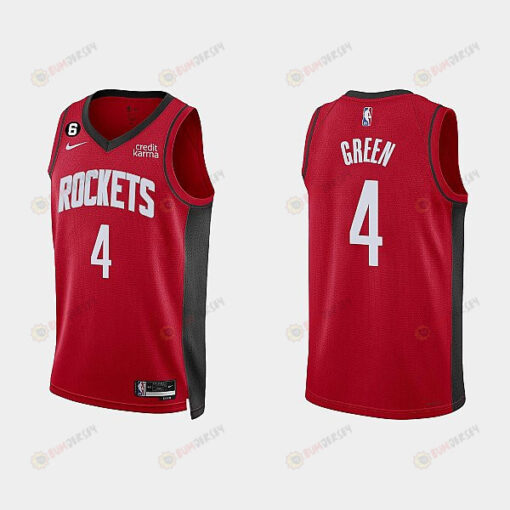 Houston Rockets 4 Jalen Green 2022-23 Icon Edition Red Men Jersey