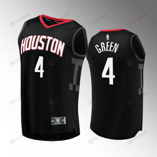 Houston Rockets 4 Jalen Green Statement Jersey 2022-23 Black