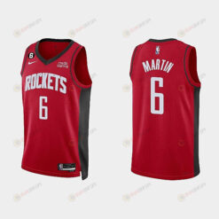 Houston Rockets 6 Kenyon Martin Jr. 2022-23 Icon Edition Red Men Jersey