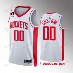 Houston Rockets Custom 00 2022-23 Association Edition White Jersey Swingman