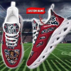 Houston Texans Custom Name Illustration Pattern 3D Max Soul Sneaker Shoes