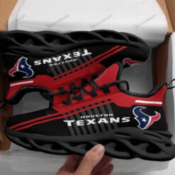 Houston Texans Logo 3D Max Soul Sneaker Shoes In Red Black