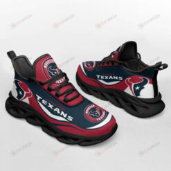 Houston Texans Logo 3D Max Soul Sneaker Shoes In Red Blue