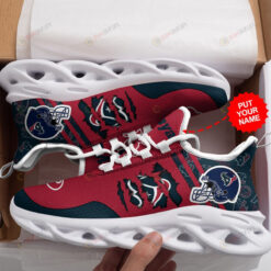 Houston Texans Logo Helmet Pattern Custom Name 3D Max Soul Sneaker Shoes