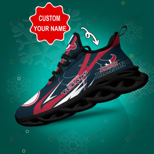 Houston Texans Logo Line Pattern Custom Name 3D Max Soul Sneaker Shoes