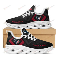 Houston Texans Logo Patter 3D Max Soul Sneaker Shoes In Black And Red