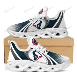 Houston Texans Logo Pattern 3D Max Soul Sneaker Shoes In White And Dark Green