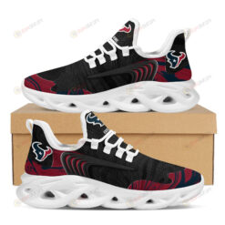 Houston Texans Logo Pattern Custom Name 3D Max Soul Sneaker Shoes In Black