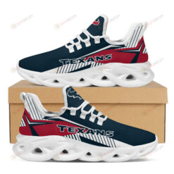 Houston Texans Logo Stripe Pattern 3D Max Soul Sneaker Shoes