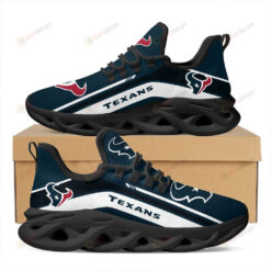 Houston Texans Logo White Stripe Pattern 3D Max Soul Sneaker Shoes