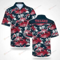Houston Texans Palm Curved Hawaiian Shirt Summer Vibes