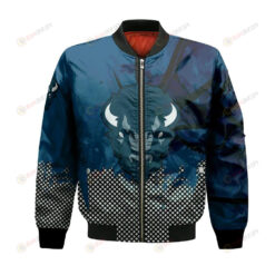 Howard Bison Bomber Jacket 3D Printed Basketball Net Grunge Pattern