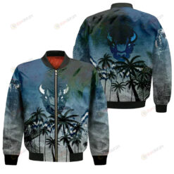 Howard Bison Bomber Jacket 3D Printed Coconut Tree Tropical Grunge