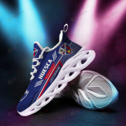 Huesca Logo Pattern Custom Name 3D Max Soul Sneaker Shoes In Blue