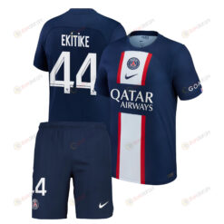 Hugo Ekitike 44 Paris Saint-Germain Home Kit 2022-23 Men Jersey - Blue