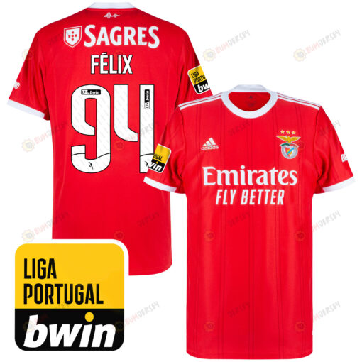Hugo F?lix 94 Benfica 2022-2023 Home Men Jersey - Red
