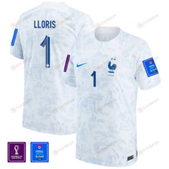 Hugo Lloris 1 FIFA World Cup Qatar 2022 France National Team - Away Patch Jersey