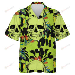 Human Skull And Carnivorous Plants Hawaiian Shirt