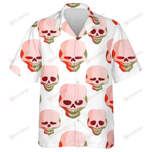 Human Skull In Different Emotions Hawaiian Shirt