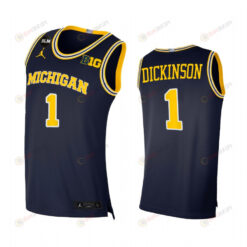 Hunter Dickinson 1 Michigan Wolverines Limited Uniform Jersey 2022-23 College Basketball Navy