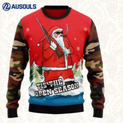 Hunting Santa Christmas Ugly Sweaters For Men Women Unisex