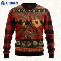 I Tried To Be Good But Then I Went Camping Ugly Sweaters For Men Women Unisex