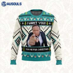 I Want You Alex Jones Ugly Sweaters For Men Women Unisex