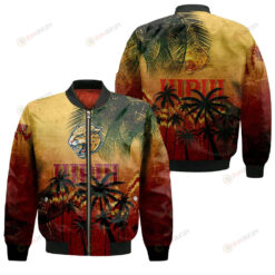 IUPUI Jaguars Bomber Jacket 3D Printed Coconut Tree Tropical Grunge