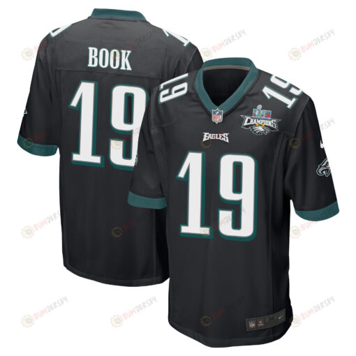 Ian Book 19 Philadelphia Eagles Super Bowl LVII Champions 2 Stars Men's Jersey - Black