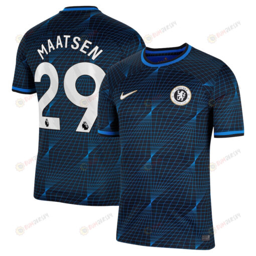 Ian Maatsen 29 Chelsea 2023/24 Away Men Jersey - Navy