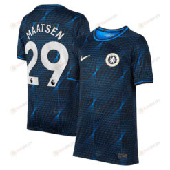 Ian Maatsen 29 Chelsea 2023/24 Away YOUTH Jersey - Navy