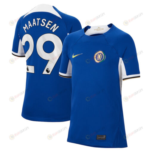 Ian Maatsen 29 Chelsea 2023/24 Home YOUTH Jersey - Blue