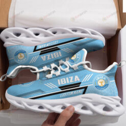 Ibiza Logo Custom Name Pattern 3D Max Soul Sneaker Shoes In Light Blue