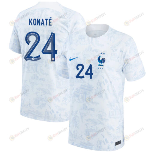 Ibrahima Konat? 24 France National Team 2022-23 Away Men Jersey - White