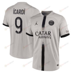 Icardi 9 Paris Saint-Germain 2022/23 Away Breathe Stadium Men Jersey - Black