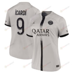 Icardi 9 Paris Saint-Germain Women 2022/23 Away Jersey - Black