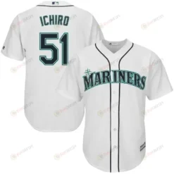 Ichiro Suzuki Seattle Mariners Home Official Cool Base Player Jersey - White