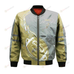 Idaho Vandals Bomber Jacket 3D Printed Flame Ball Pattern