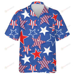 Ideal Dots Stripes Ornate In The Form Of Stars Pattern Hawaiian Shirt