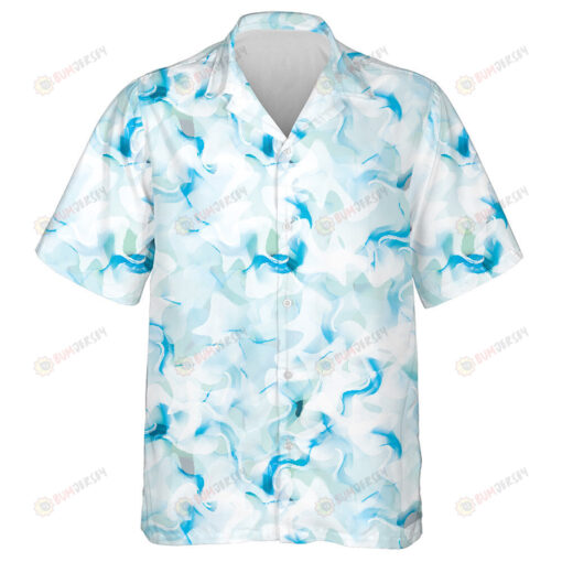 Ideal Watercolor Aqua Marbling Camo Pattern Hawaiian Shirt