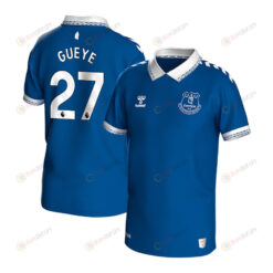 Idrissa Gueye 27 Everton 2023-24 Home Jersey - YOUTH Blue