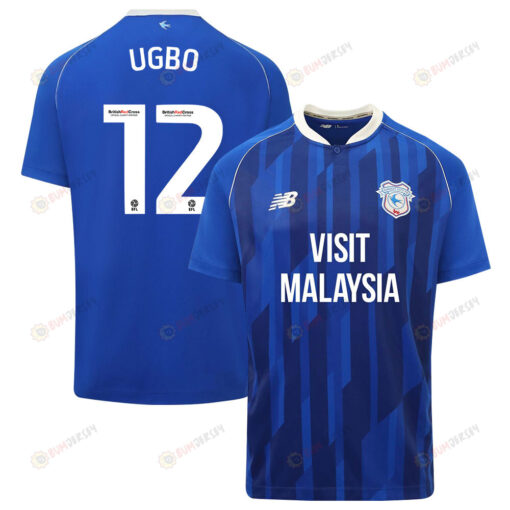 Ik? Ugbo 12 Cardiff City FC 2023-24 Home Men Jersey - Blue