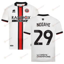 Iliman Ndiaye 29 Sheffield United 2022-23 Away Jersey - White