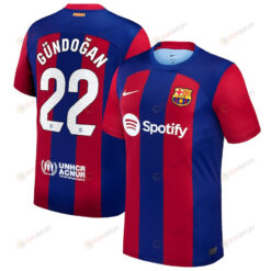 Ilkay G?ndogan 22 Barcelona 2023/24 Home Stadium Player Men Jersey - Royal