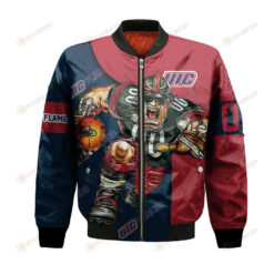 Illinois-Chicago Flames Bomber Jacket 3D Printed Football