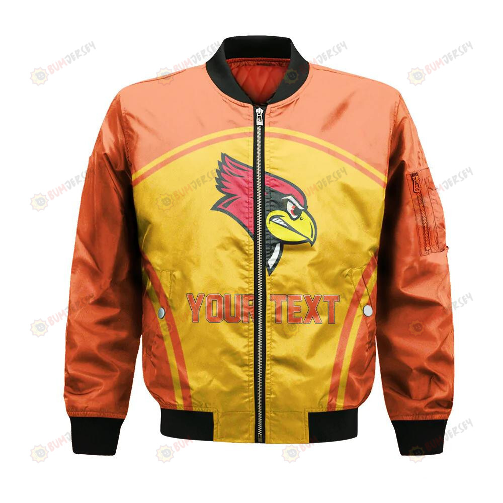 Illinois State Redbirds Bomber Jacket 3D Printed Curve Style Sport