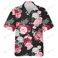 Impressive Red And Pale Pink Rose Romantic Flower Pattern Hawaiian Shirt