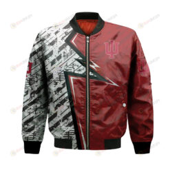 Indiana Hoosiers Bomber Jacket 3D Printed Abstract Pattern Sport