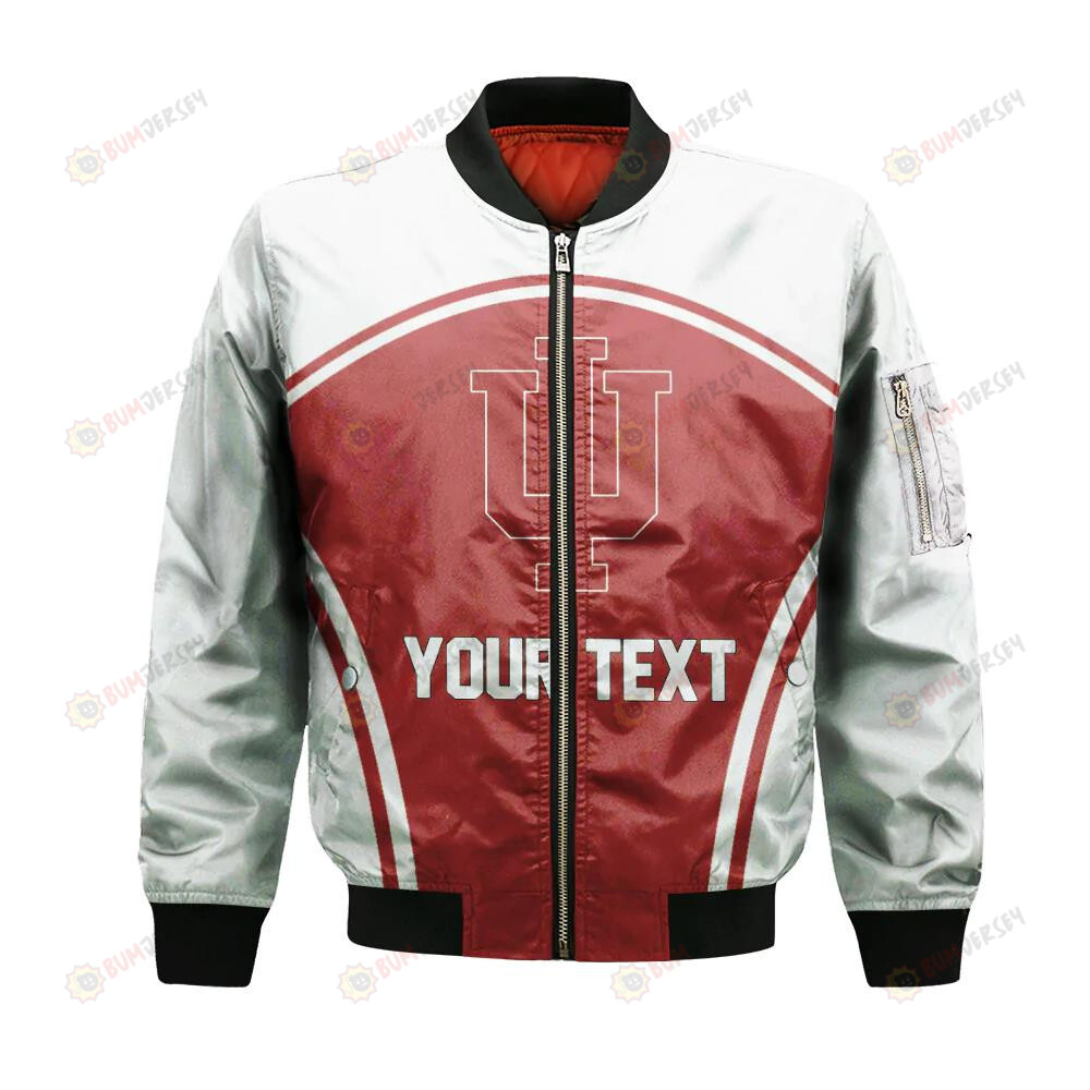 Indiana Hoosiers Bomber Jacket 3D Printed Curve Style Sport